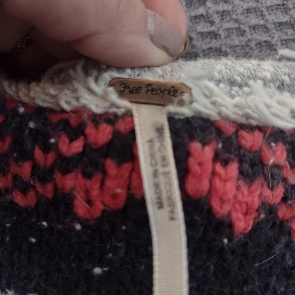 Free People Snow Angel Pullover Boho Aztec Sweater - Picture 15 of 16